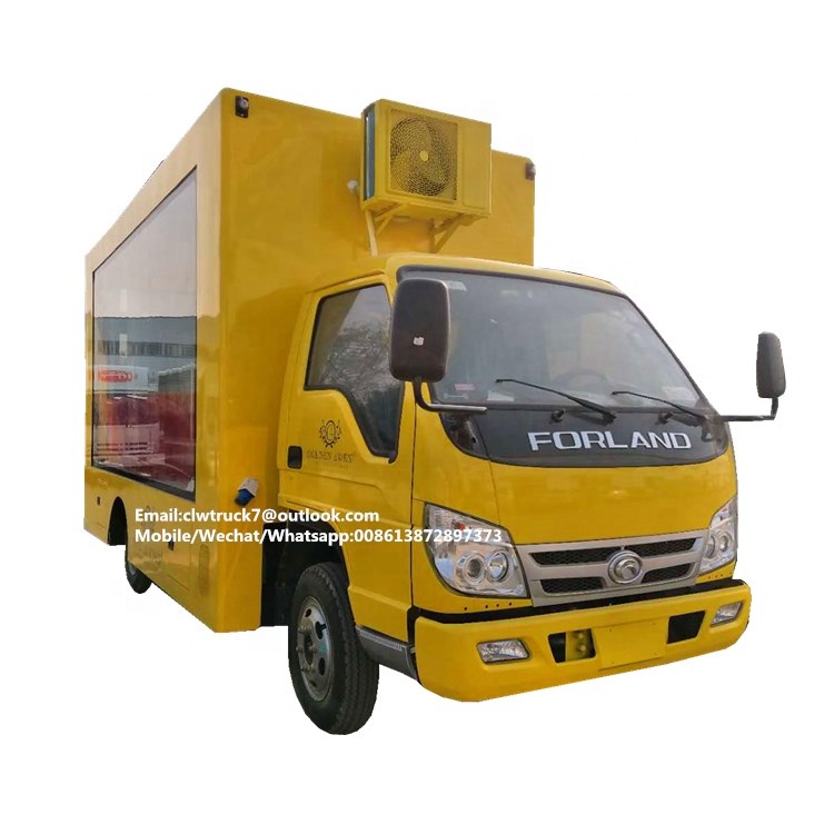 FOTON Forland 4*2 Outdoor Mobile LED Advertising Truck Mounted LED Billboard with Digital led screen for sale