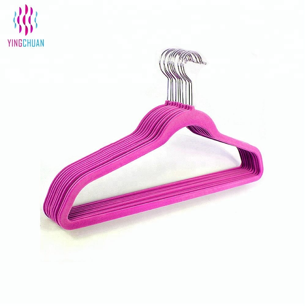 Pink velvet hangers wholesale