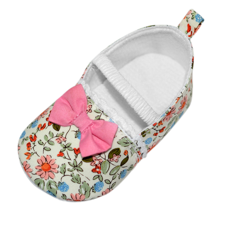 Cotton soft baby girl summer flower shoes