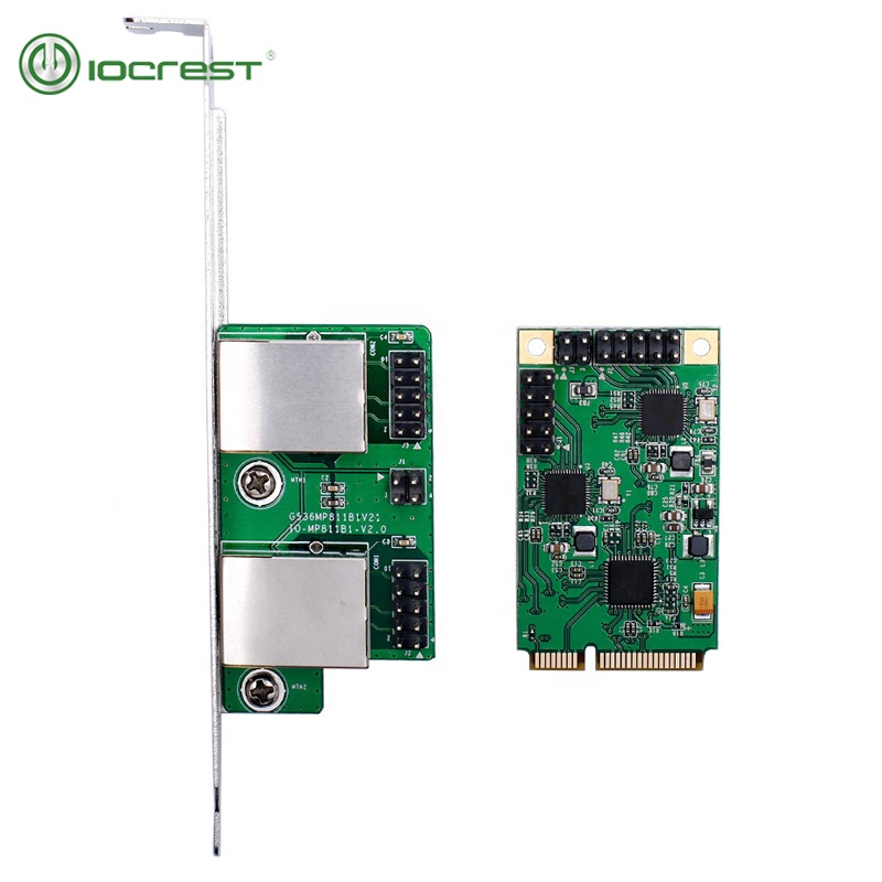 Чип Realtek Mini PCI Express, двухпортовый gigabit ethernet с картой контроллера порта RJ45