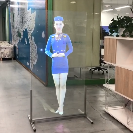3d клейкая голографическая прозрачная пленка для задней проекции экрана для стеклянной рекламы