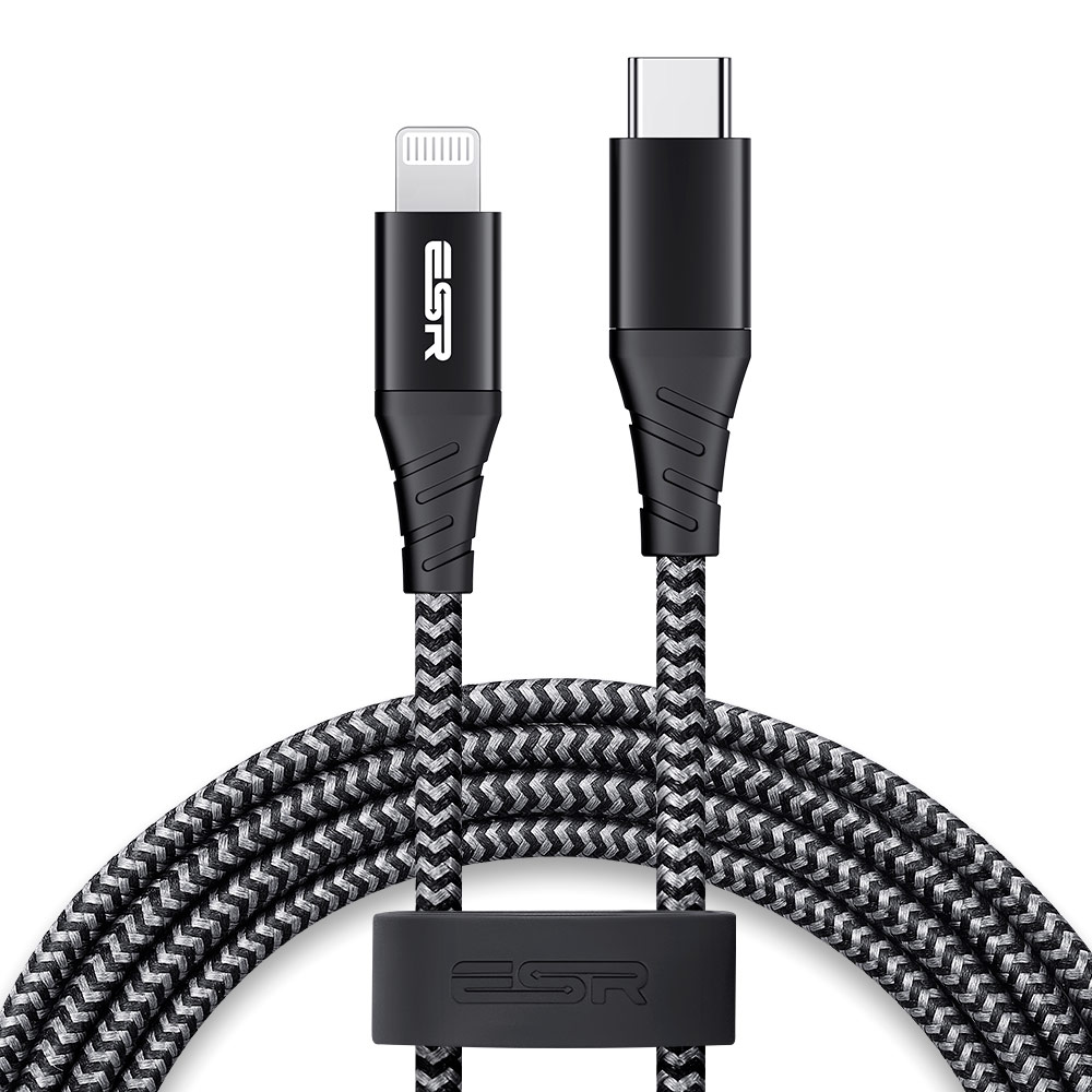 ESR 3. Зарядное устройство USB 3ft/1m MFi USB-C Lightning PD кабель для зарядки