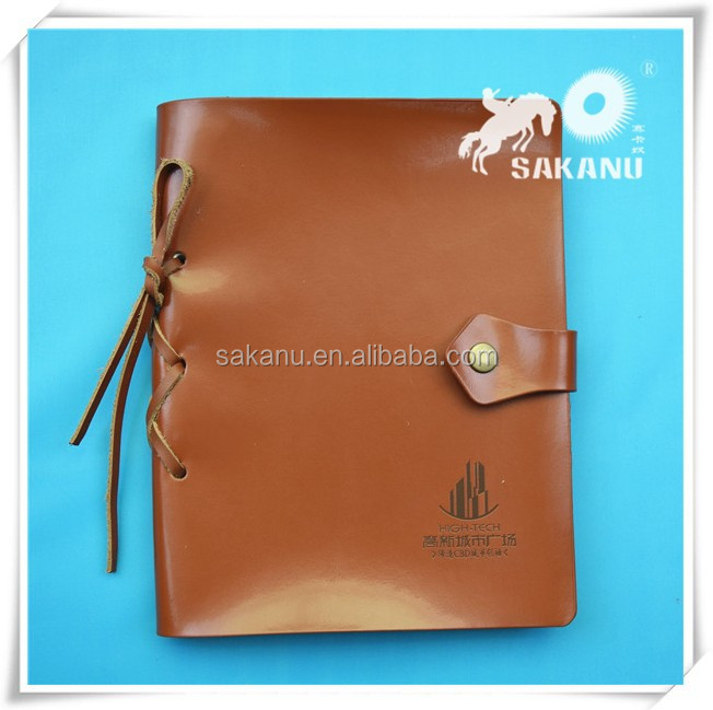100% genuine real leather retro notebook