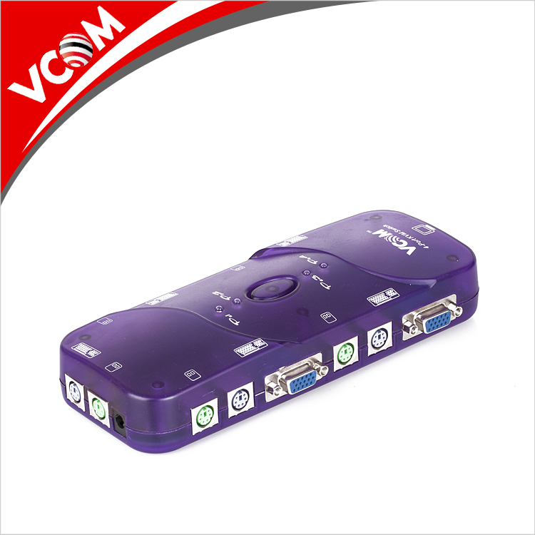 Высококачественный ручной KVM-переключатель VCOM с 1 на 4 портами