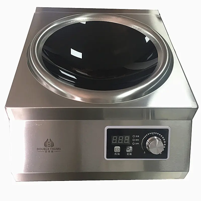 Single Restaurant hotel kitchen stainless steel commercial  cooktop 3.5KW  induction cooker wok