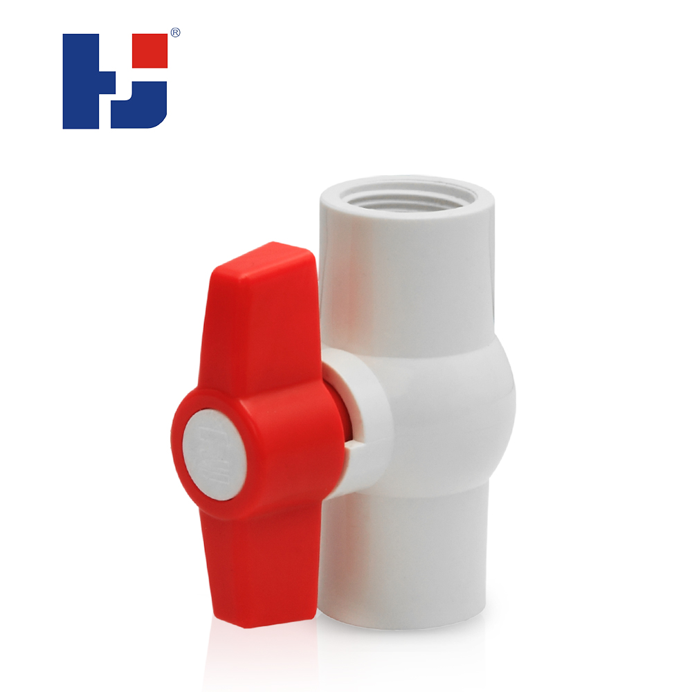 All types sports screw plastic thread red handle pvc water ball valve