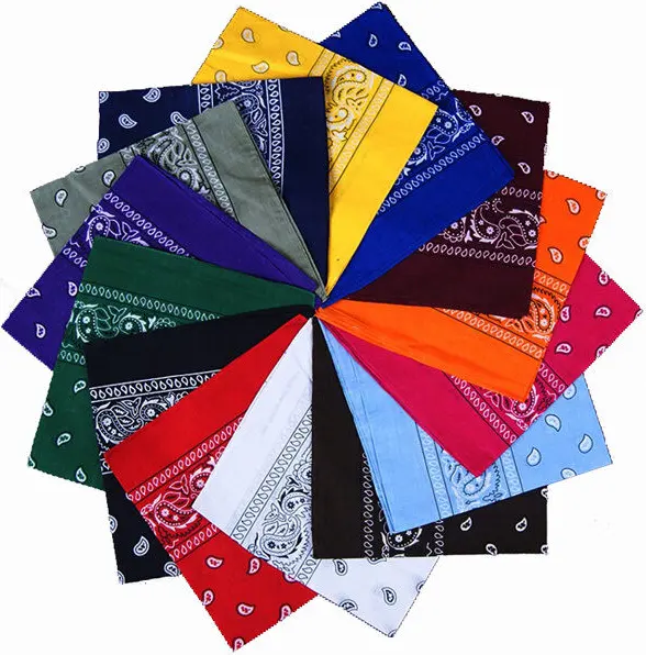 Western Paisley Bandanas Mix Color Bandans Custom Logo Handkerchief Head tie