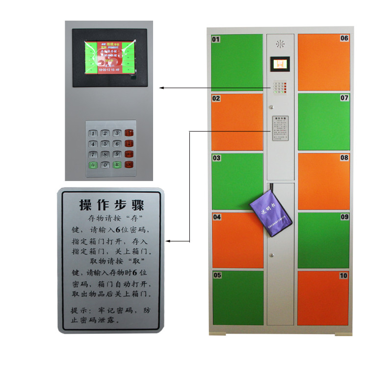 Металлический Смарт-замок для посылок с RFID/отпечатком пальца/QR-кодом/монетой/паролем/штрих-кодом, стальные шкафчики безопасности для супермаркетов, шкафы Luoyang