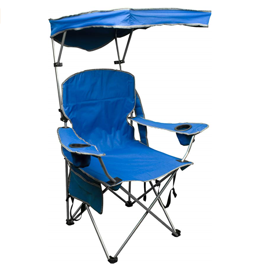 AIOIAI Good Quality Folding Fishing Tackle Fishing Chair Camping Sunshade Chair Folding Beach Lounge