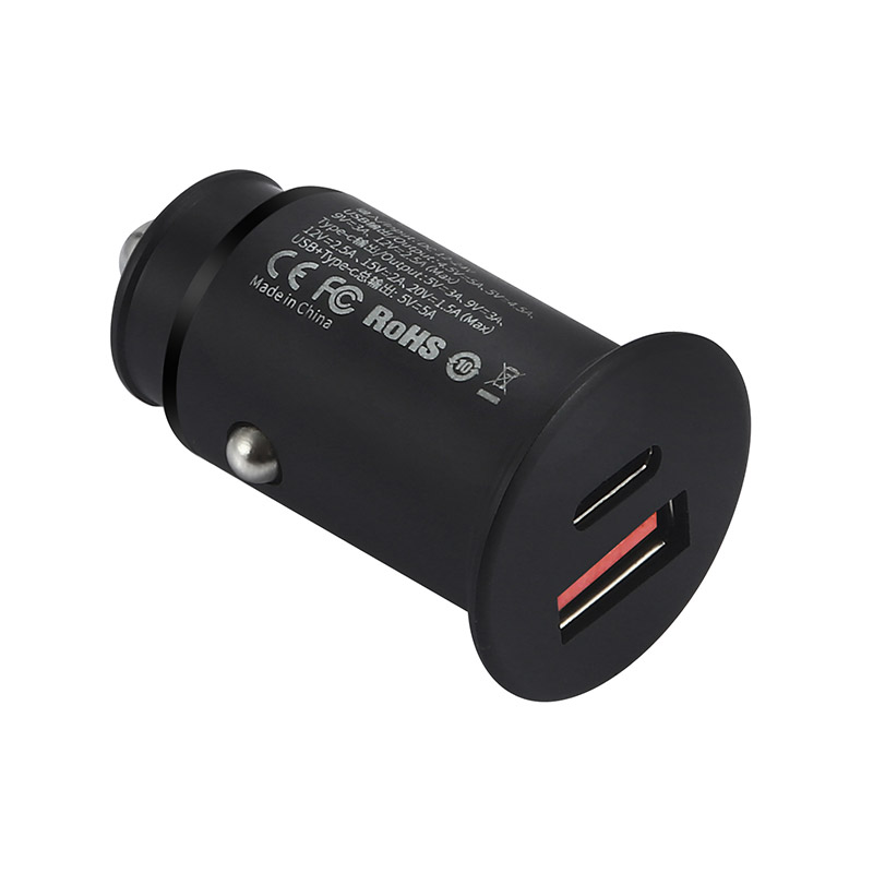 Мини двухпортовый 25 Вт Type-C PD QC3.0 SCP PPS автомобильное зарядное устройство из алюминиевого сплава высокое качество автомобильное зарядное устройство для мобильного телефона