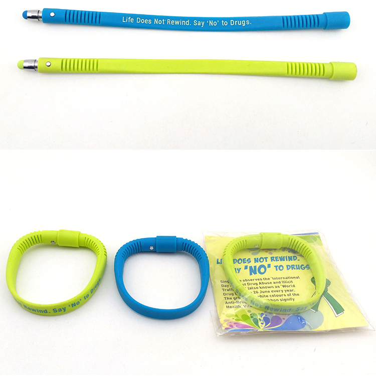 Silicone touch screen pen bracelet mobile phone stylus creative pen for touch screen