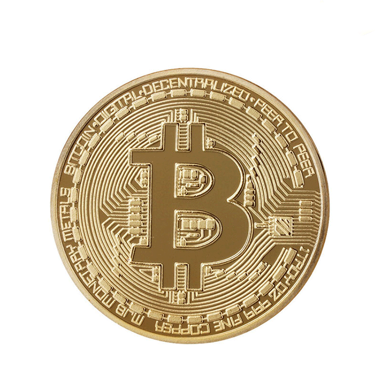 Оптовая продажа, высокое качество, недорогие золотые металлические биткоины, памятные/сувенирные монеты