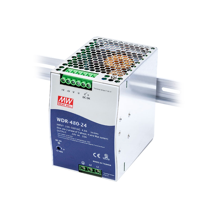 480w 24V 20a алюминиевый din рейку питания 480w meanwell din-рейку WDR-480-24