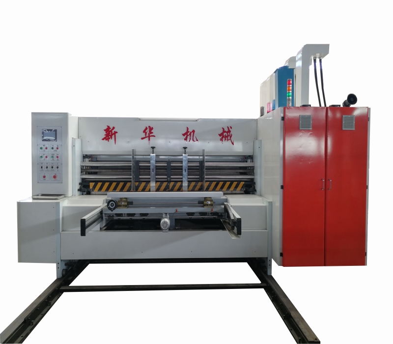 4 colors flexo printing slotting die cutting machine