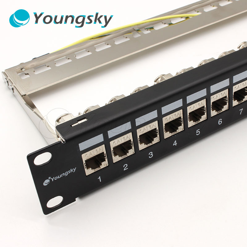 Высокая скорость передачи 1U 24 порта cat7 rj45 патч-панель