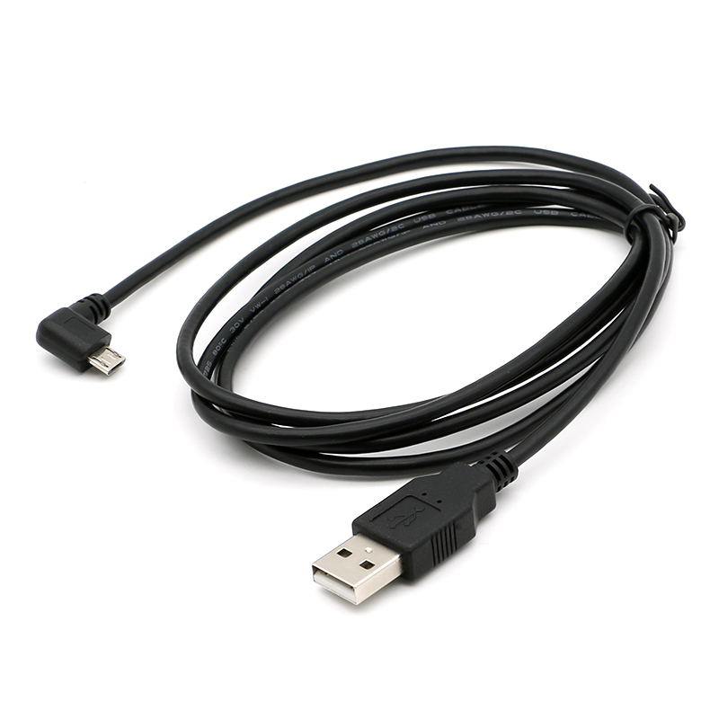 Маленький экранированный Высокоскоростной USB-кабель 2,0 для зарядки и передачи данных ультратонкий с разъемом А папа на 90 градусов прямоугольный l-образный кабель micro usb