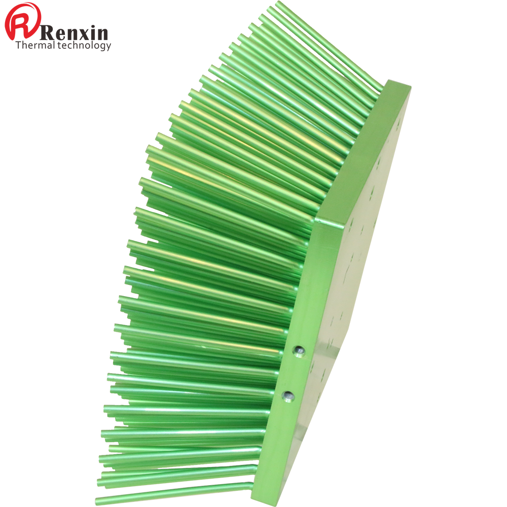 Heat Sink Pin Fin Heatsink Profile Green Square Anodized Aluminum Cold Forged IP65 Round Aluminum Profil Aluminum Rohs 1.2