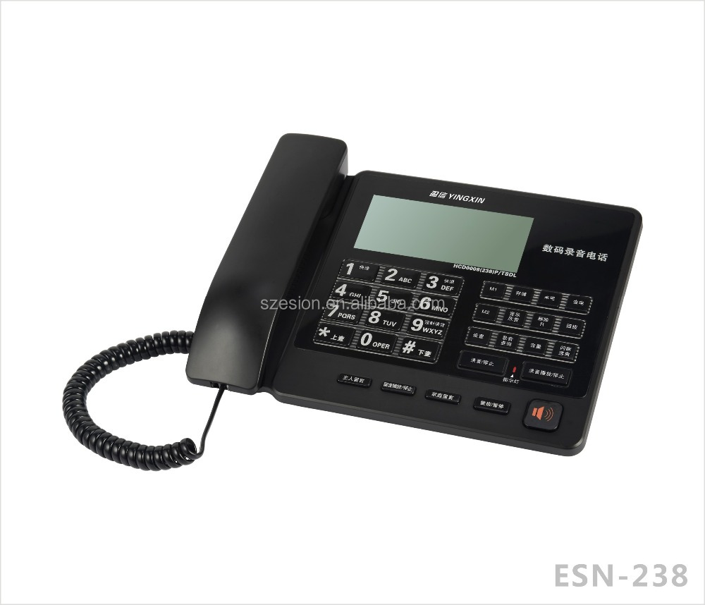 ESN-238 запись телефона, музыкальный телефон с SD-картой, проводной настольный телефонный Идентификатор вызывающего абонента, стационарный телефон, домашний телефон, офисный телефон