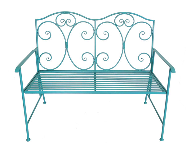 Новое искусство Лидер продаж, дешевые новый стиль металла сад белый Bench