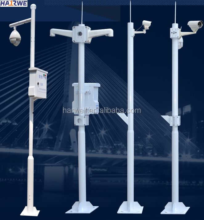 Наружная Металлическая лампа оцинкованная cctv мачта Мониторинг безопасности стальной полюс