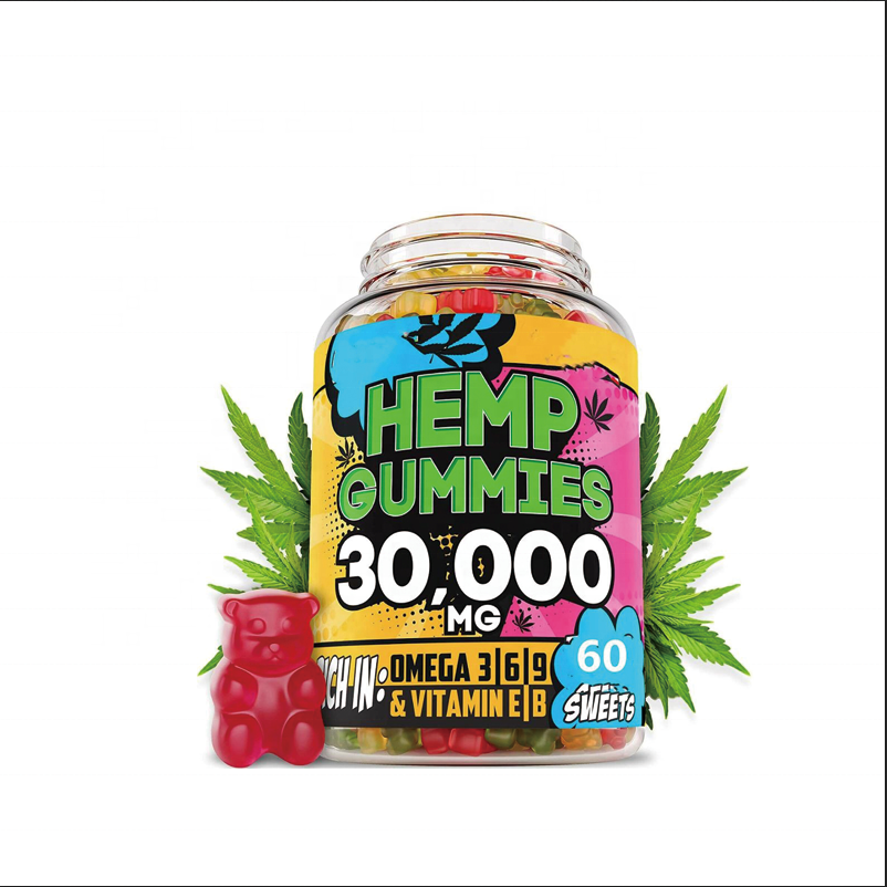 50 GUMMIES CBD Gummy Natural Pure Hemp Oil Bears Candy