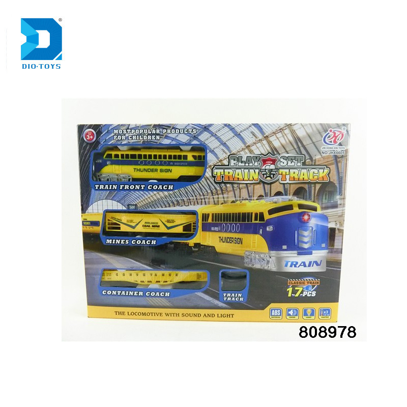 New products electric track train toy with light and music for kids