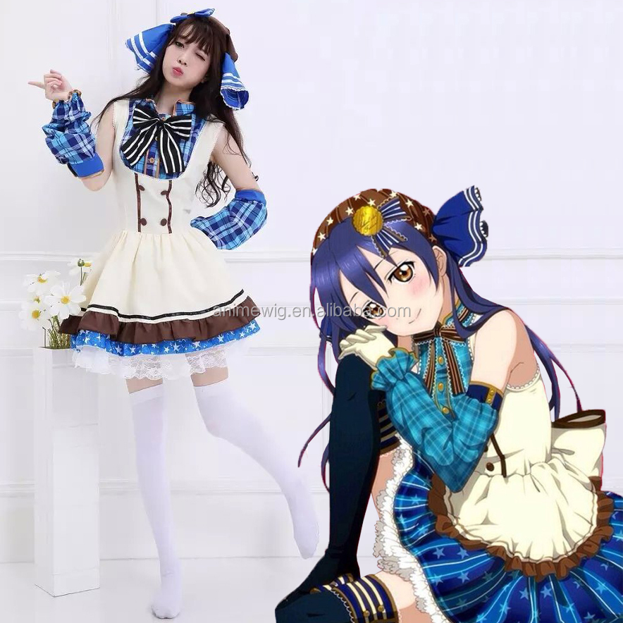 Оптовая продажа Love Live конфеты Лолита платье Сонода Уми Аниме Косплей Костюм TR003