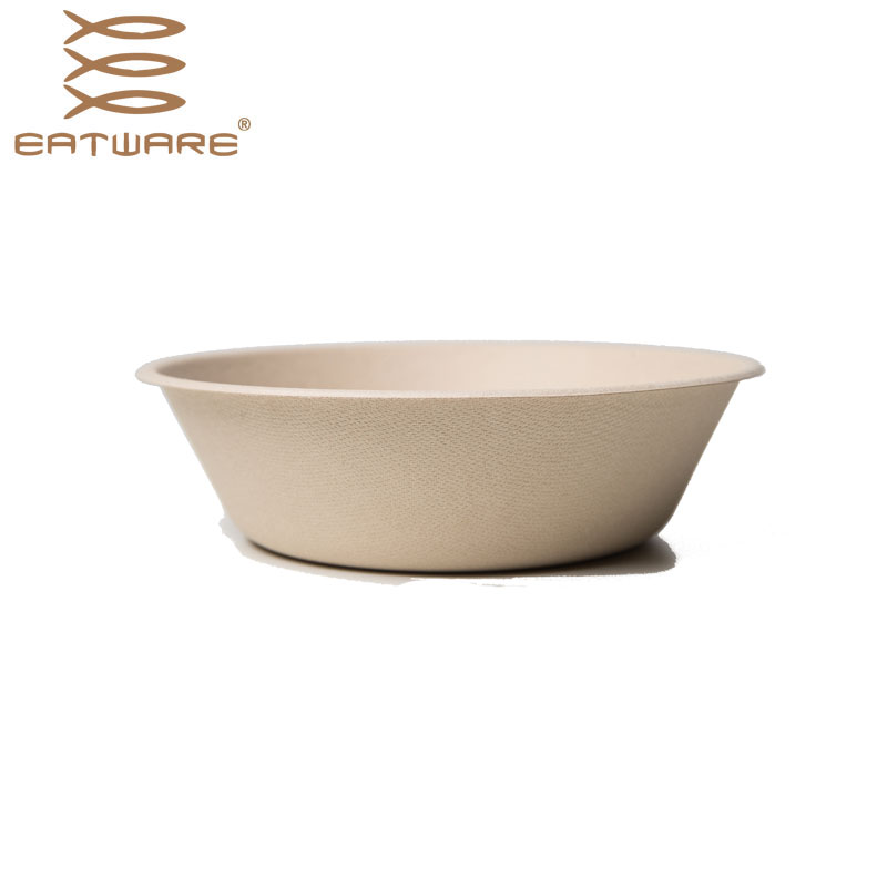 28oz Custom Printed Disposable Paper Pulp Compostable Bowls For Soup