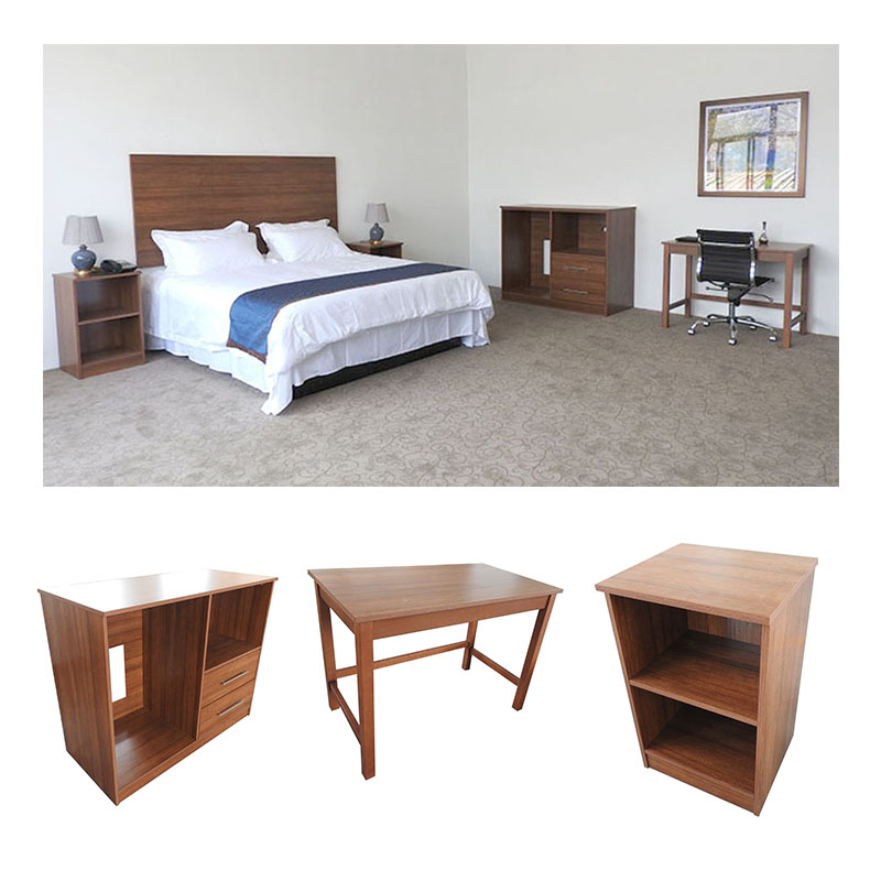 Motel Furniture Queen Guestroom Hotel Wooden Furniture