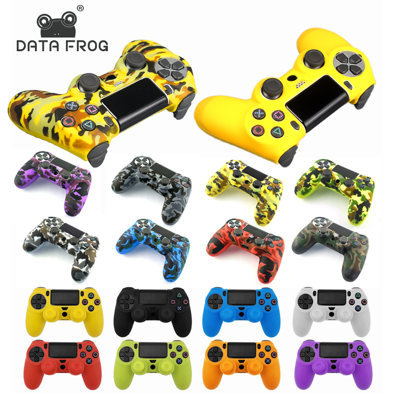 DATA FROG Soft Silicone Gel Rubber Case Cover For SONY Playstation Controller PS4 4 Protection Case For PS4 Pro Slim Gamepad
