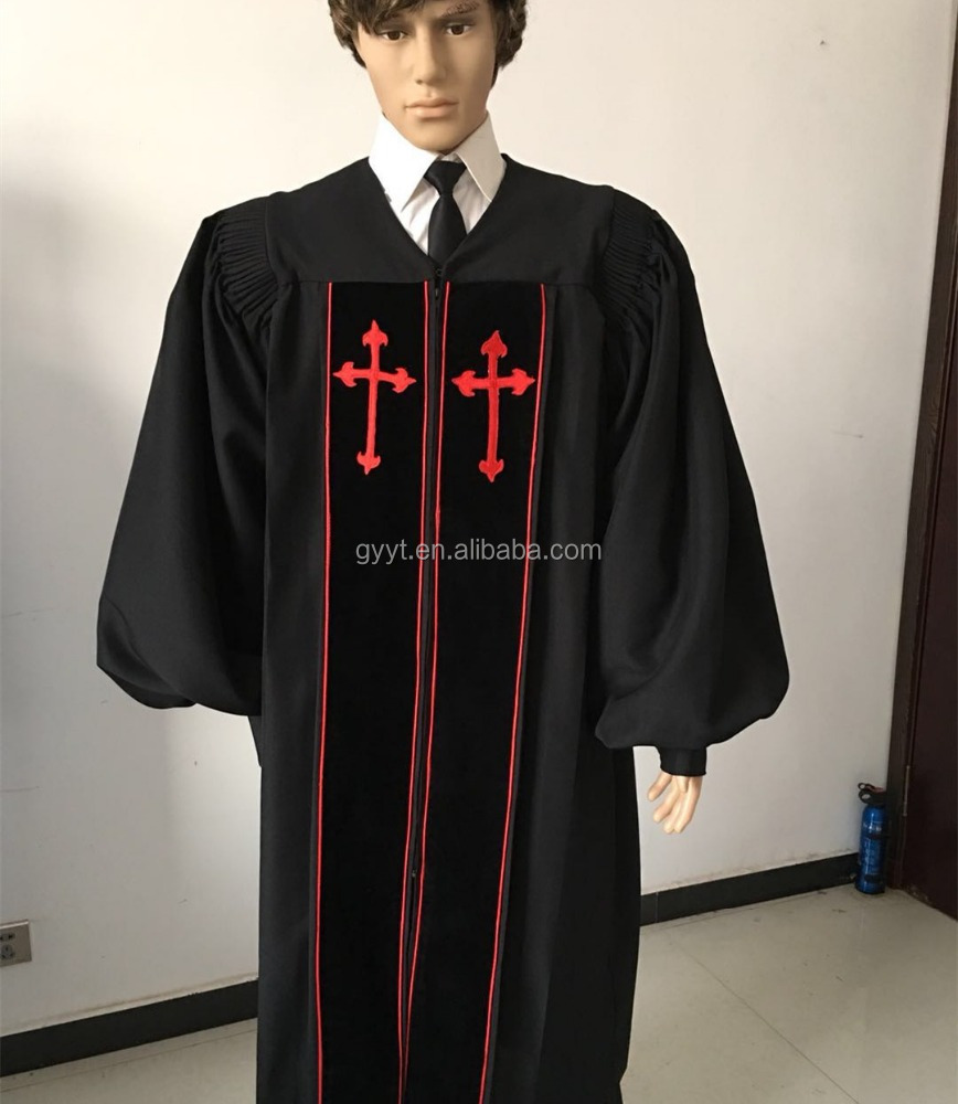 Высокое качество и лучшее качество изготовления унисекс пол оптом clergy халат для взрослых хор халаты