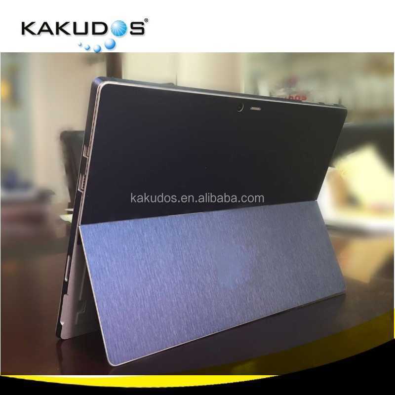 Кожаная наклейка для ноутбука surface pro 4, полностью покрывающая матовая алюминиевая текстура из углеродного волокна