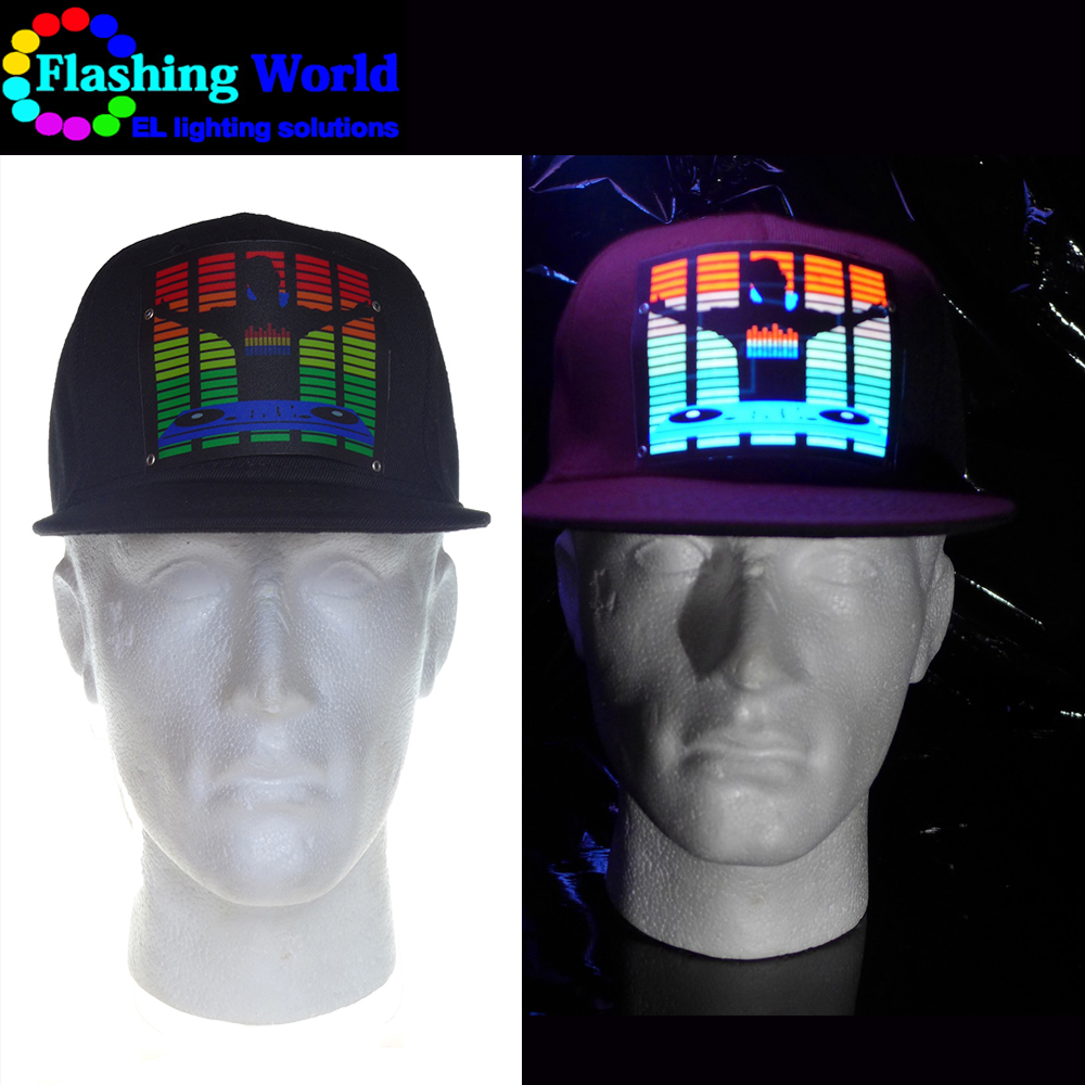 Фабричное производство Led hat, баскетбольная Кепка для вечеринки, Хэллоуина, Blacklight Run, неоновая вывеска, украшение своими руками