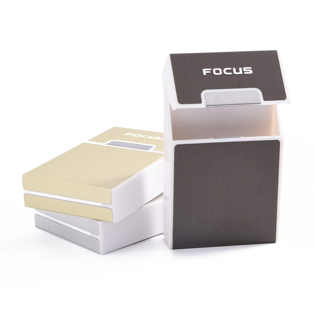 high quality plastic and metal aluminum classic Pocket weed tobacco cigarette case box