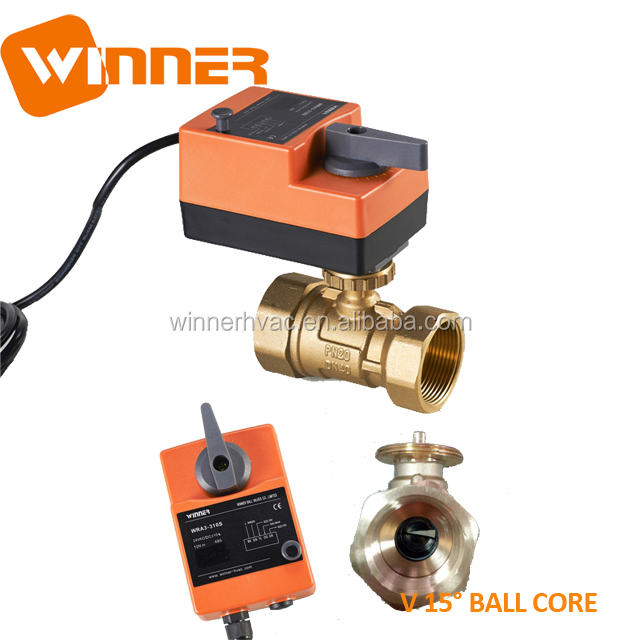 24VAC/DC 0-10V/4-20mA DN20 2 ходовой шаровой кран из латуни пропорциональный клапан управления