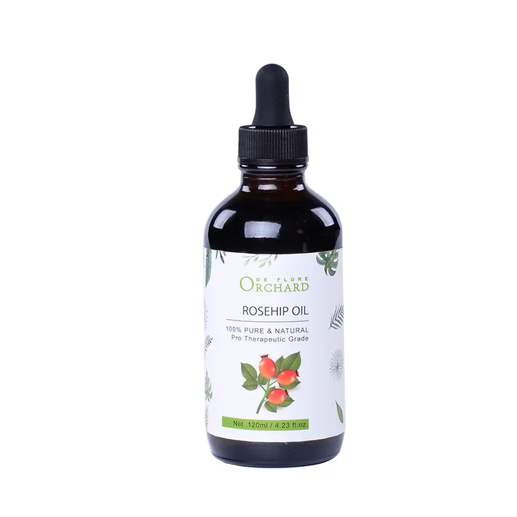 Free Samples Pure Cold Pressed Rose Hip Seed Massage Oil Organic 100% Natural Rose Hip Oil, Carrier Body Oil