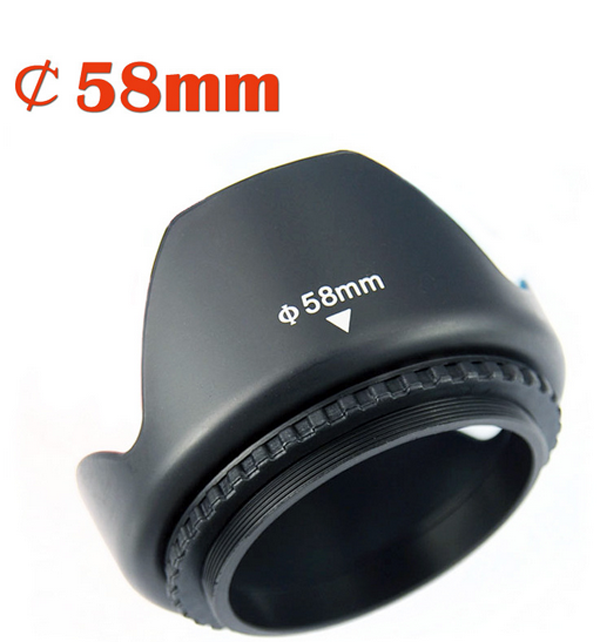 Высокое качество пластик штык лепесток цветка крышка объектива камеры DSLR 58 мм