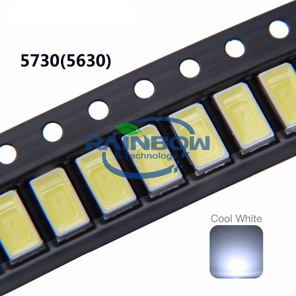 Горячее предложение SMD LED 5730 5630 чип холодный/холодный белый 0,5 Вт 10000K 50-55 лм светодиод 0,5 Вт в наличии