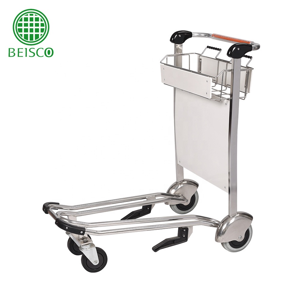 2019 новый ручной тормоз 4 колеса из нержавеющей стали airport trolley