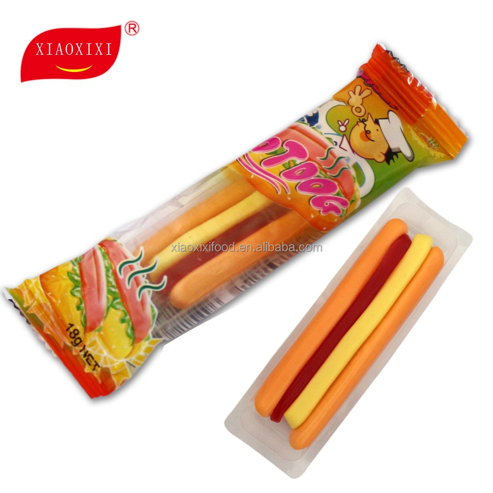 OEM обслуживание фруктовый вкус хот-дог желе конфеты сладкие кондитерские жевательные конфеты