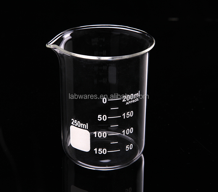 Borosilicate Glass Laboratory 250ml Beaker Glass