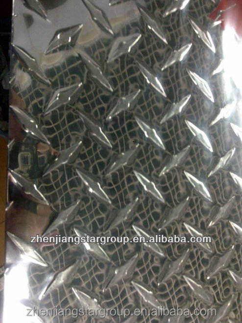 bending aluminum diamond plate,checkered plate,aluminum five bars plate