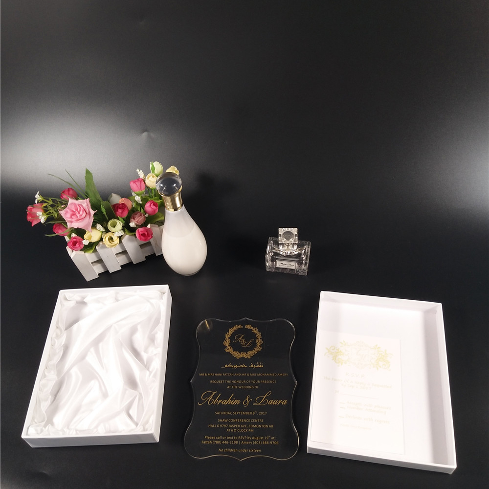 Crystal New Style Crystal Clear Acrylic Wedding Invitation Card