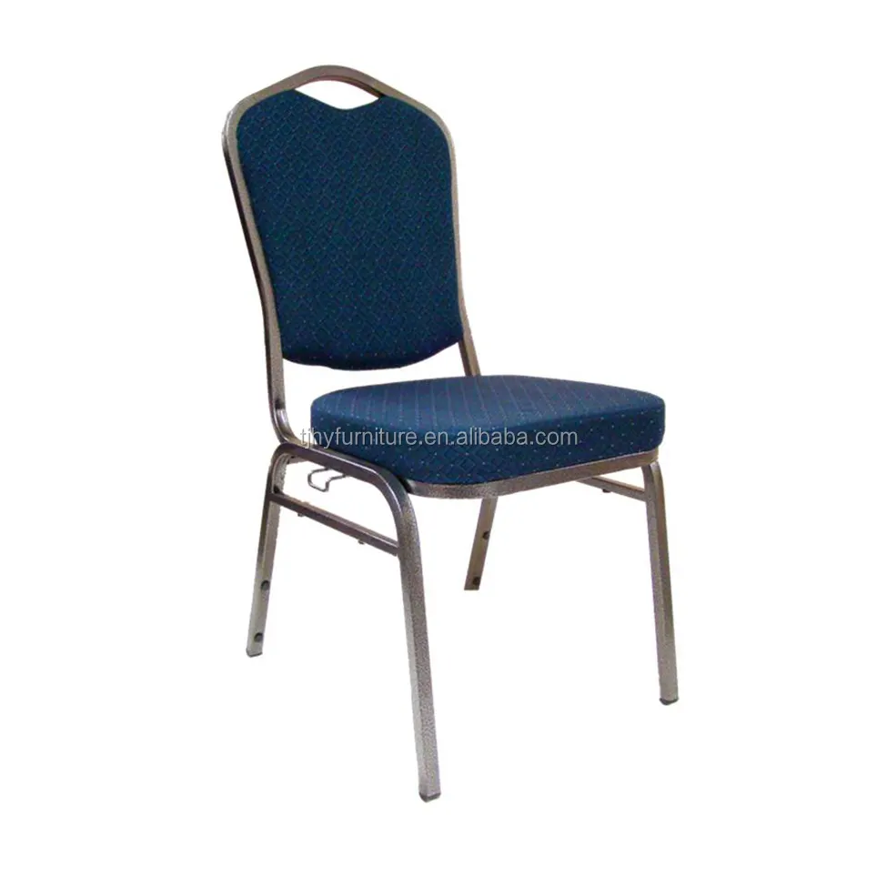 New Top Seller Dark Blue Chairs Church Furniture With Gold Frames / Chairs For Church