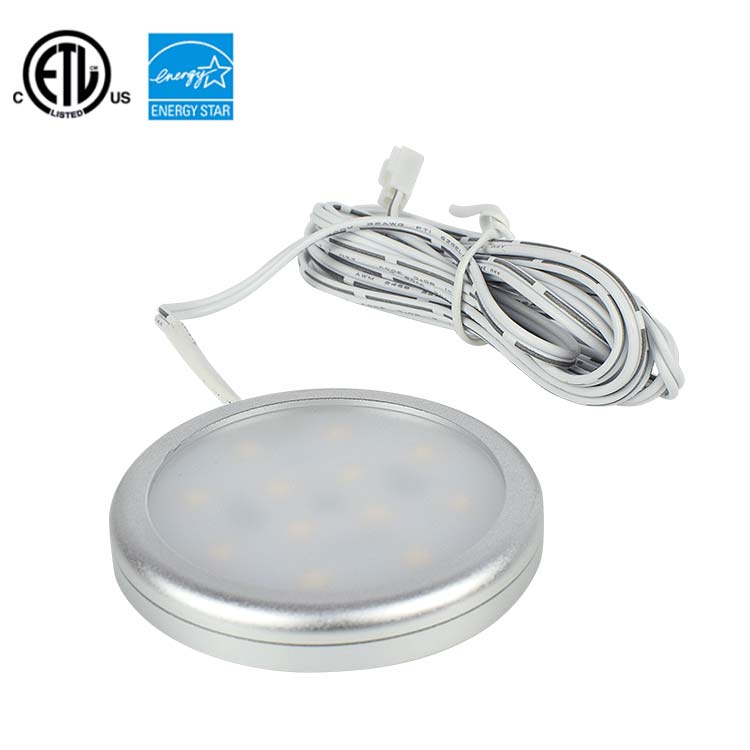 Высокое качество 2,5 w настенный под Led шкаф свет круглый шкаф ювелирных изделий полка дисплей