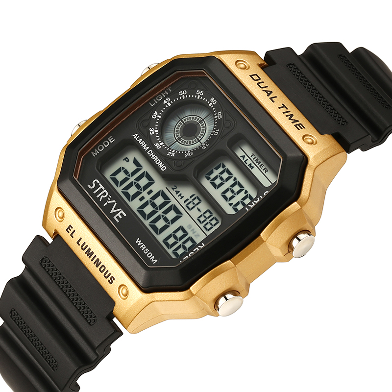Мужские спортивные часы STRYVE 8013, модные дизайнерские водонепроницаемые часы, модные цифровые наручные часы, мужские часы, мужские часы