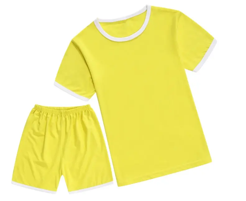 Byval kids short sleeve summer contrast color tracksuit