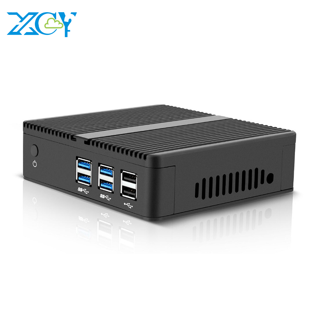 XCY мини-ПК Core i3 4010Y i5 4200Y i7 4610Y двухъядерный безвентиляторный мини-Настольный ПК VGA WiFi неттоп HTPC
