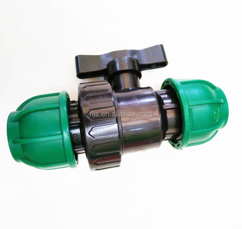 Клапан для орошения/для сельского хозяйства PP/из ПВХ/из PE union ball valve compression style