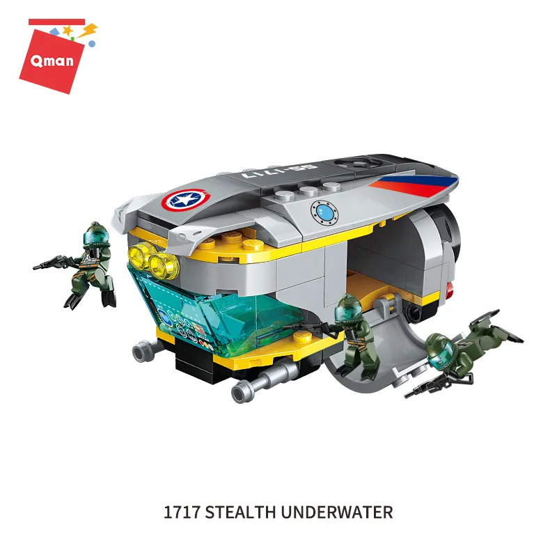 Qman submarine Snorkeling Under The Sea Kids Toys Building Bricks construction game compatible legoing